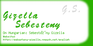 gizella sebesteny business card